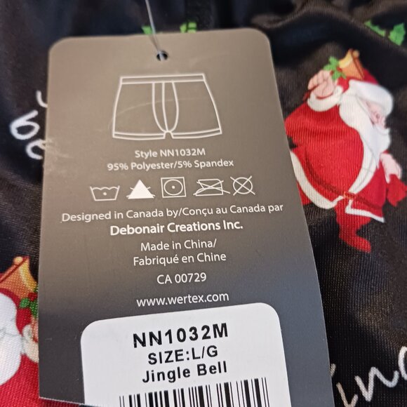 🎄🎁NWT Silky Christmas Boxer Briefs SANTA Jingle Bells Size L🎄🎁 - Picture 8 of 8